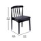 Flash Furniture Chester Solid Wood Black Dining Chairs w/Curved Spindle Backrests and Black Vinyl Seats, 2PK 2-XU-DG-W0359-BLK-GG - alternate 8